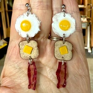 Handmade breakfast earrings